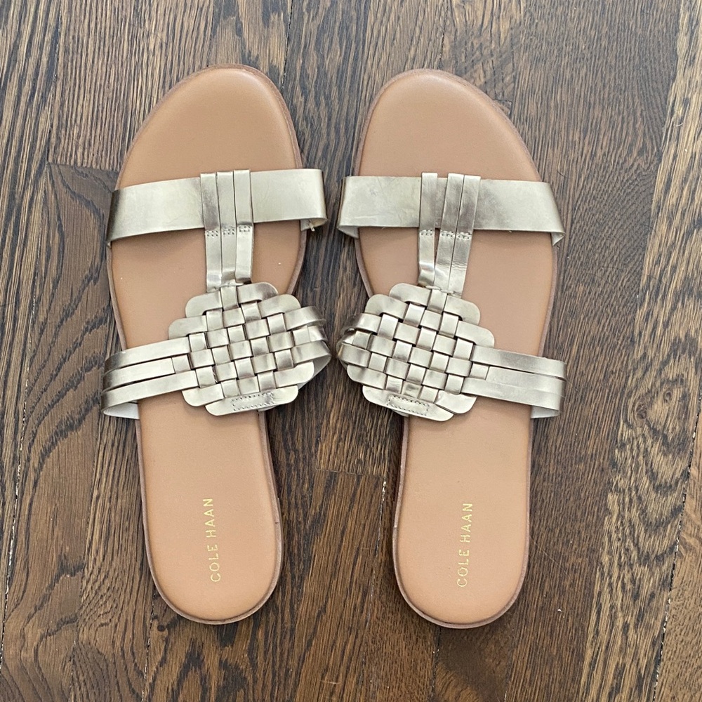 Cole Haan Women's Silver Slide Sandals